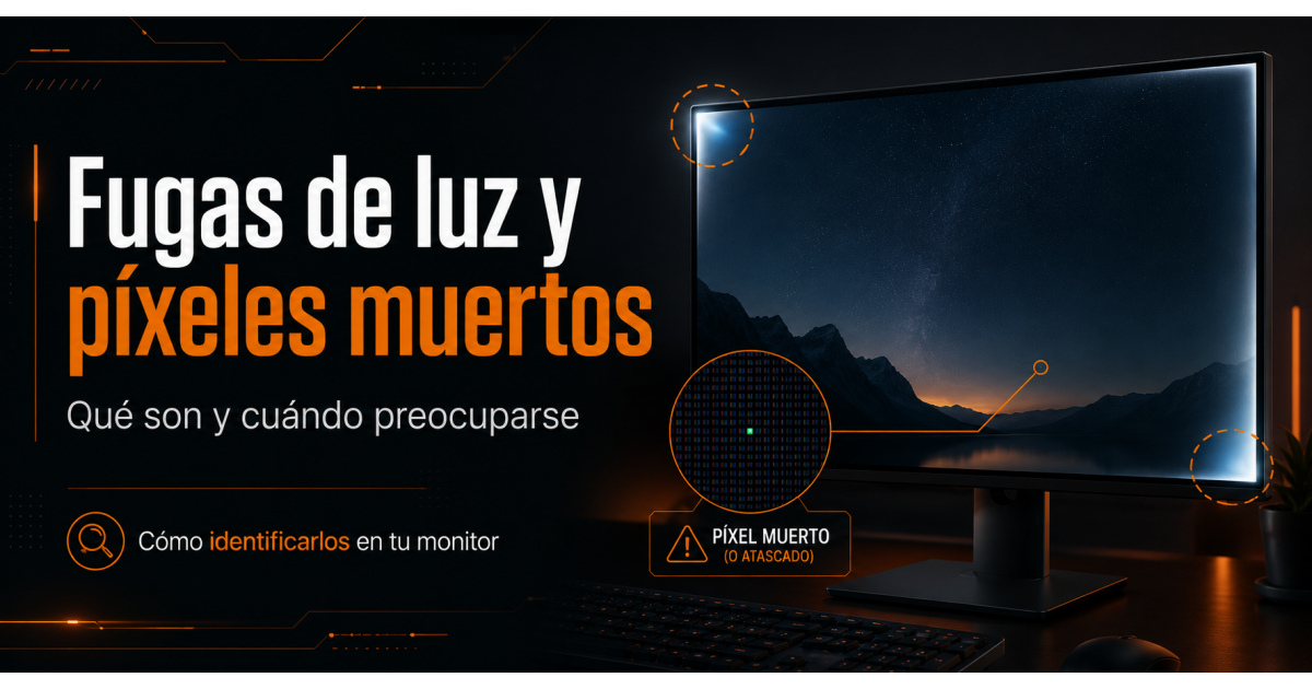 Fugas de luz y píxeles muertos en monitores: qué son y cuándo preocuparse