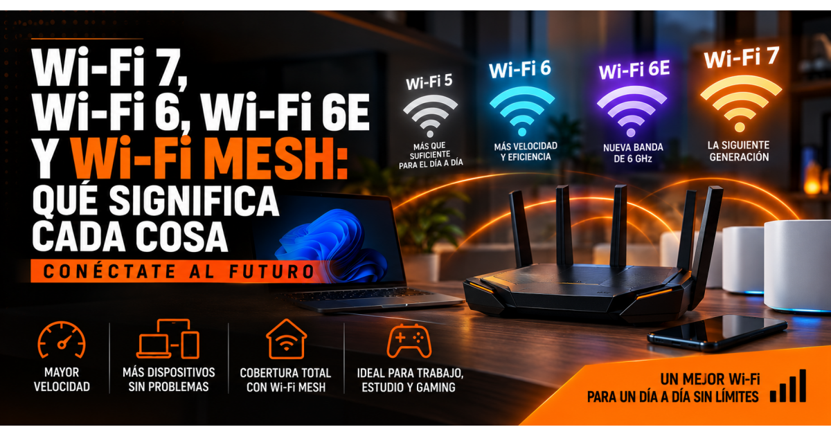 Wi-Fi 7, Wi-Fi 6, Wi-Fi 6E y Wi-Fi Mesh: qué significa cada cosa