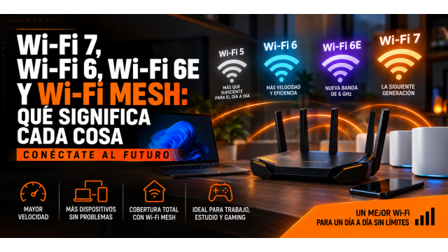 Wi-Fi 7, Wi-Fi 6, Wi-Fi 6E y Wi-Fi Mesh: qué significa cada cosa