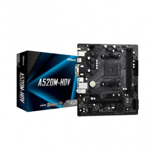 AsRock A520M-HDV - Placa base AM4 Micro-ATX
