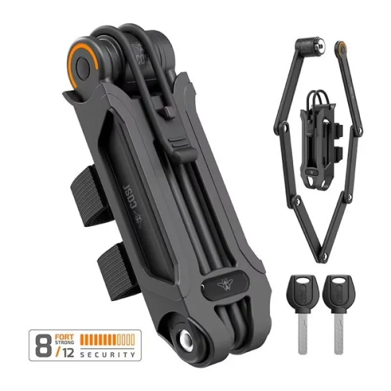 Candado plegable CASR con soporte para bicicleta y patinete