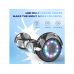 Hoverboard - Hoverboard JD5/6, Con altavoz Bluetooth y luz LED para niños y adultos RCB, 15 km/h, 180 W, 100 kg, verde