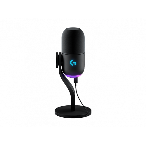 Micrófono - Logitech G Yeti GX para Gaming, USB, RGB, Lightsync, Bloqueo de ruido ambiental, Supercardioide, Personalizable, PC-Mac, Negro