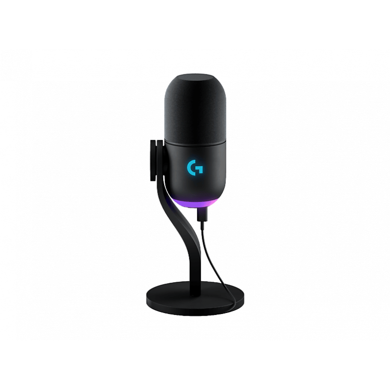 Micrófono - Logitech G Yeti GX para Gaming, USB, RGB, Lightsync, Bloqueo de ruido ambiental, Supercardioide, Personalizable, PC-Mac, Negro