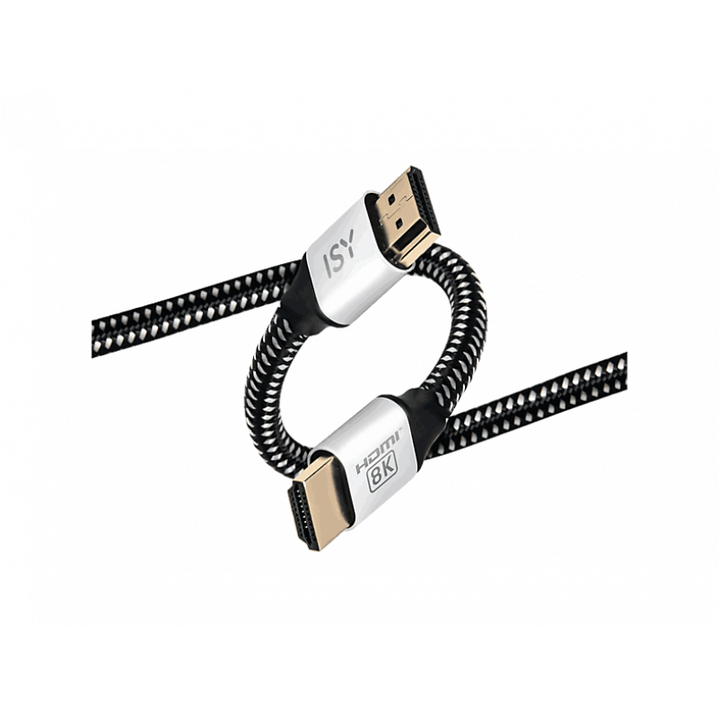 Cable HDMI - ISY IHD 5020, 8K, Ultra High Speed HDMI 2.1, 2 m, Negro
