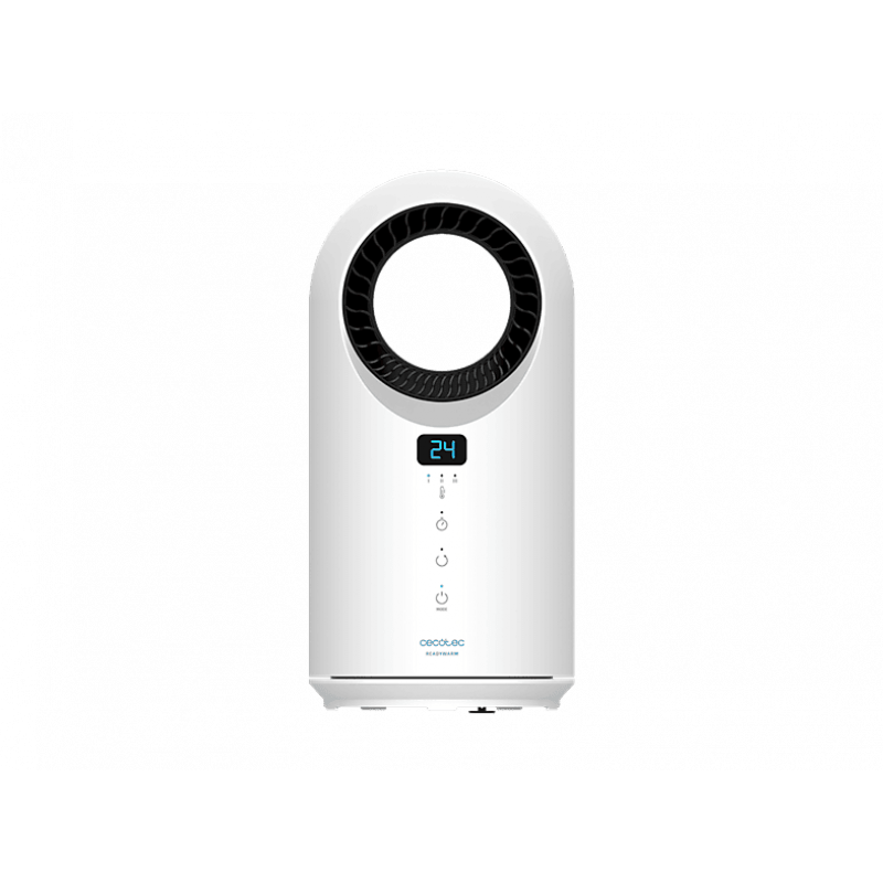Calefactor - Cecotec Ready Warm 8200 Bladeless, 1500 W, Mando a distancia, Táctil, Pantalla LED, 3 modos, oscilación y sistema de seguridad, Blanco