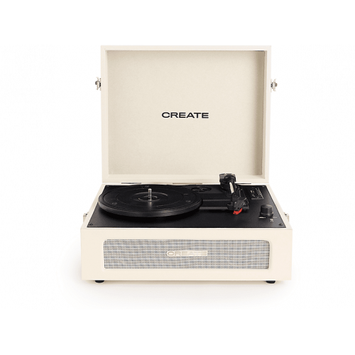 Tocadiscos - RECORD PLAYER COMPACT CREATE, Bluetooth|USB|Micro SD|RCA, 33.3/45/78 RPM, Blanco Roto
