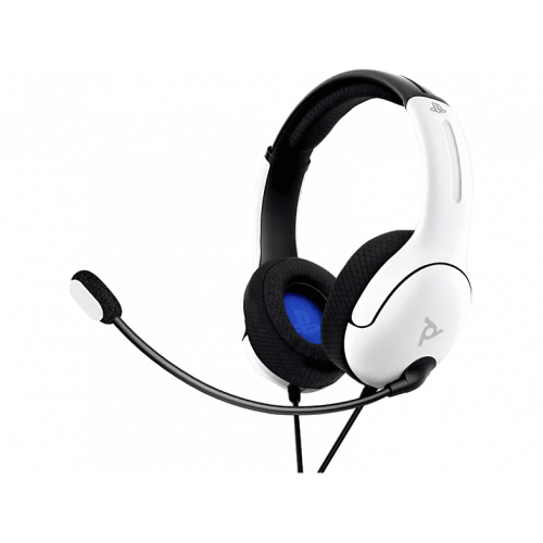 Auriculares gaming - PDP LVL40 Wired, De diadema, Con cable, Para PS4/ PS5, Micrófono, Blanco