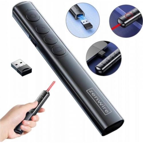 Presentador Láser Inalámbrico Zenwire S9 USB para Presentaciones