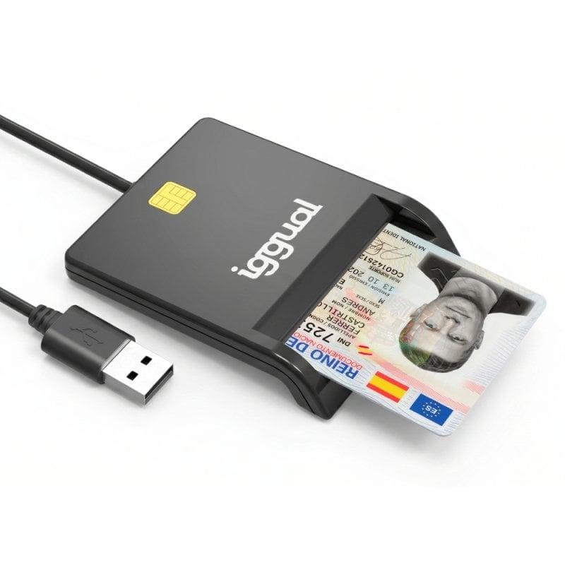 Iggual IGG316740 Lector de Tarjeta Magnética USB Negro