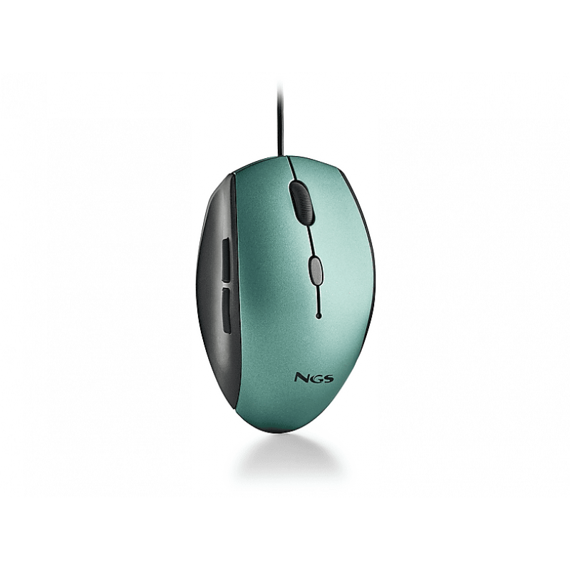 Ratón con cable - NGS MOTH ICE, Cable, 1605 ppp, Azul