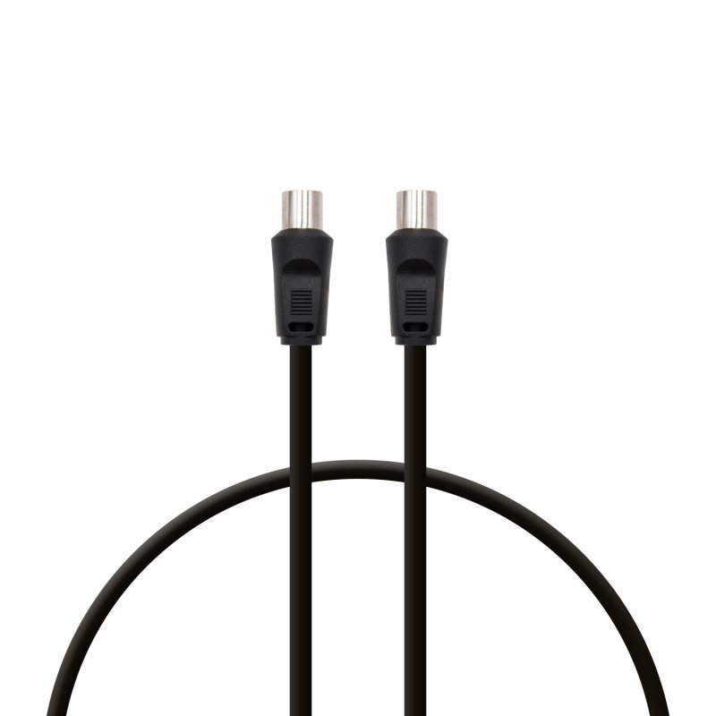 PcCom Essential Coaxial Cable 3C-2V 9.5 mm Macho / 9.5 mm Hembra 1.8 m Negro
