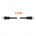 PcCom Essential Coaxial Cable 3C-2V 9.5 mm Macho / 9.5 mm Hembra 1.8 m Negro