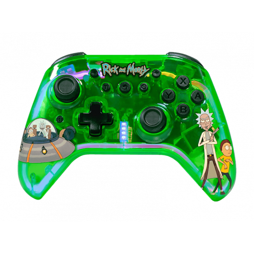 Mando Nintendo Switch - FR-TEC Rick y Morty Wireless Gamepad, Inalámbrico, Para Nintendo Switch 1 y 2, PC y Mac, iOS y Android, Verde