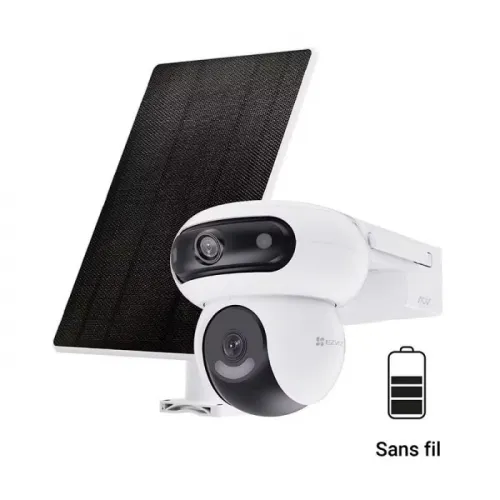 Cámara de vigilancia EZVIZ HB90 de 4 MP y resolución 2K+ con alimentación por batería y panel solar