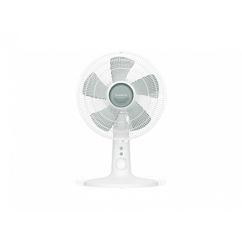 Ventilador de sobremesa - Rowenta VU2740, 22 W, 4 velocidades, 32 dB, Oscilación automática, Compacto, Blanco
