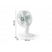 Ventilador de sobremesa - Rowenta VU2740, 22 W, 4 velocidades, 32 dB, Oscilación automática, Compacto, Blanco