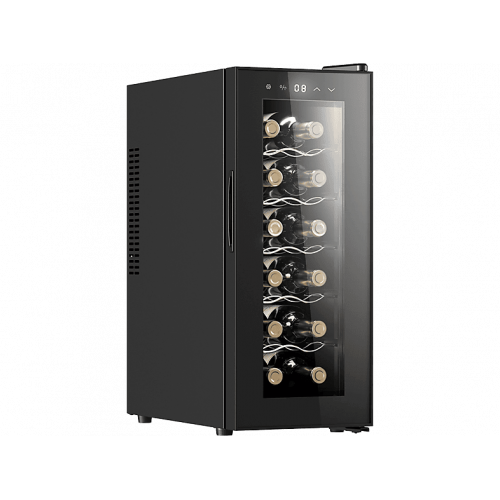 Vinoteca - Cecotec Bolero GrandSommelier 1250 CoolCrystal, Termoeléctrico, Capacidad 12 botellas, Temperatura regulable, Luz LED interior, Black
