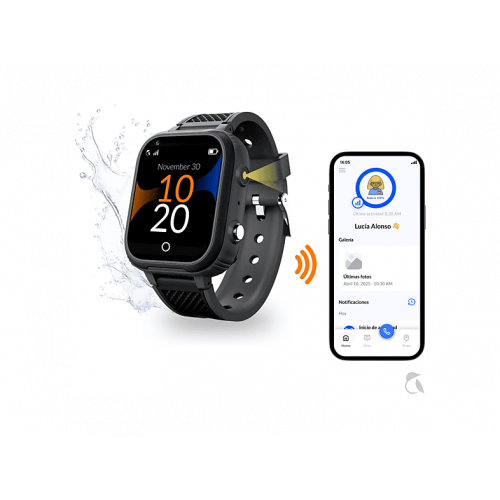 Smartwatch infantil - ROBIN GENERATION Robin K1 · Reloj GPS niños con llamadas y SIM preactivada · Sin redes sociales ni juegos, S/M, Plástico, Negro