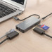 Dock USB-C AISENS DUA9-0104 9-en-1 2xHDMI 1xRJ45 2xUSB3.0 100W SD MicroSD Gris 15cm