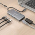 Dock USB-C AISENS DUA9-0104 9-en-1 2xHDMI 1xRJ45 2xUSB3.0 100W SD MicroSD Gris 15cm