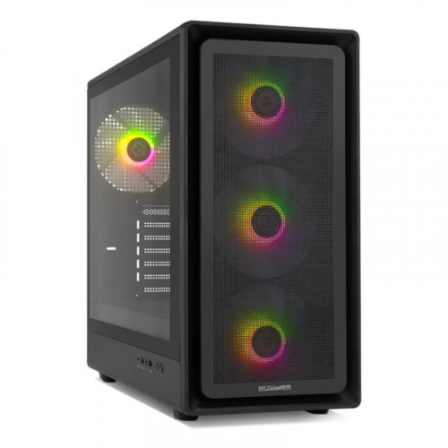 Torre Nox Hummer AERO Semitorre Hyperflow ARGB Negra con Tipo C y Cristal Templado