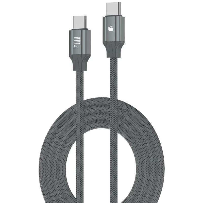 PcCom Essential Cable USB-C a USB-C 100W High Power E-marker Chip 2m