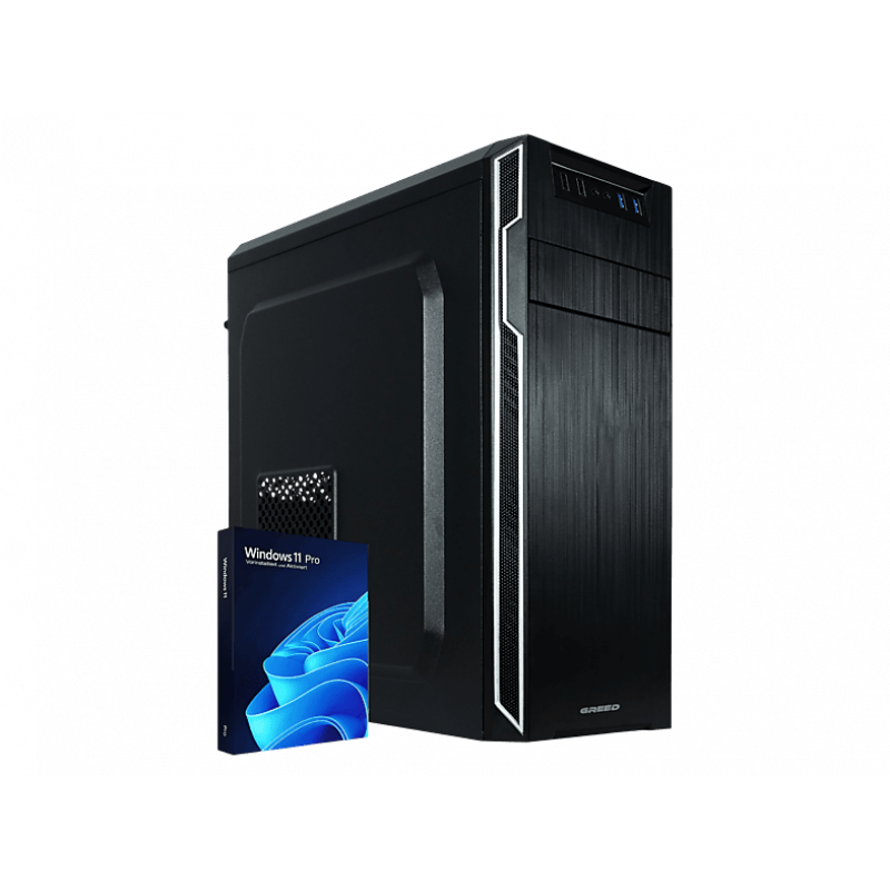 PC Sobremesa - GREED Multimedia 7 - Ordenador de oficina, Intel Core i7-6700, 16 GB RAM, 1000 GB HDD, HD Graphics, Windows 11 Pro, Negro