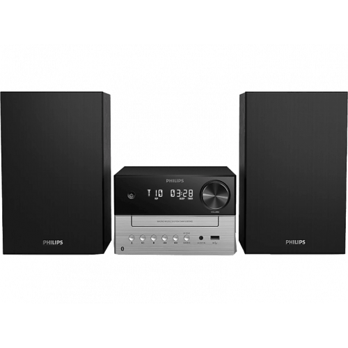 Microcadena - PHILIPS TAM3205M2/12, FM, CD, USB, Entrada de audio, 20W, Altavoces Bass Reflex, Bluetooth 5.4, Negro