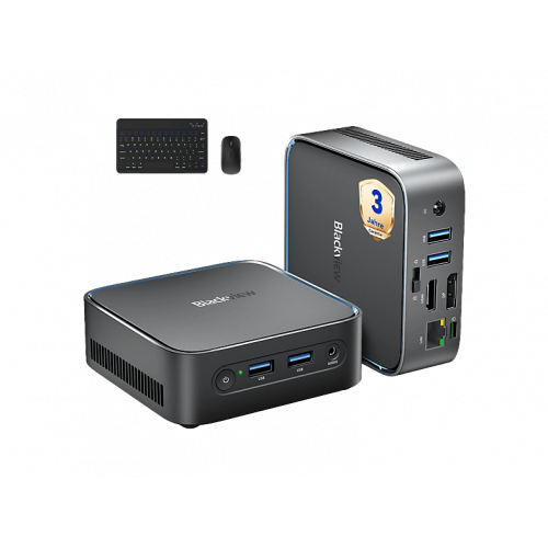 Mini PC - BLACKVIEW MP50-3500U, AMD Ryzen 5 3500U, 16 GB RAM, 512 GB SSD, Radeon™ RX Vega 8, Windows 11 Pro, Negro