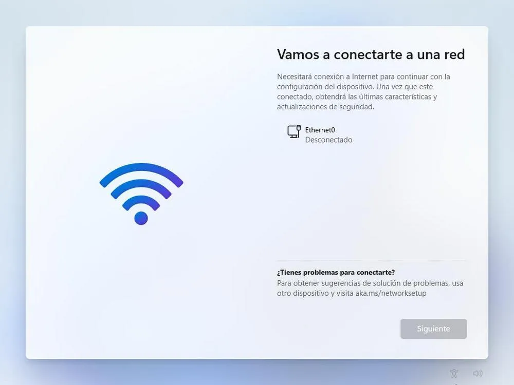 Conectarse a una red WiFi durante la instalación de Windows 11