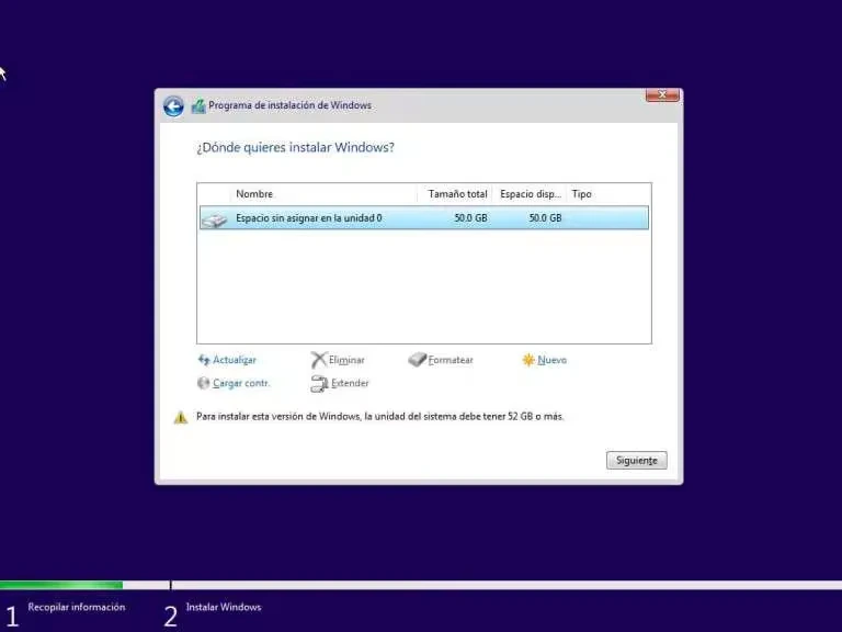 Seleccionar SSD y particiones donde instalar Windows 11