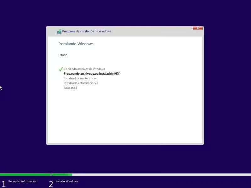 Proceso de instalación de Windows 11